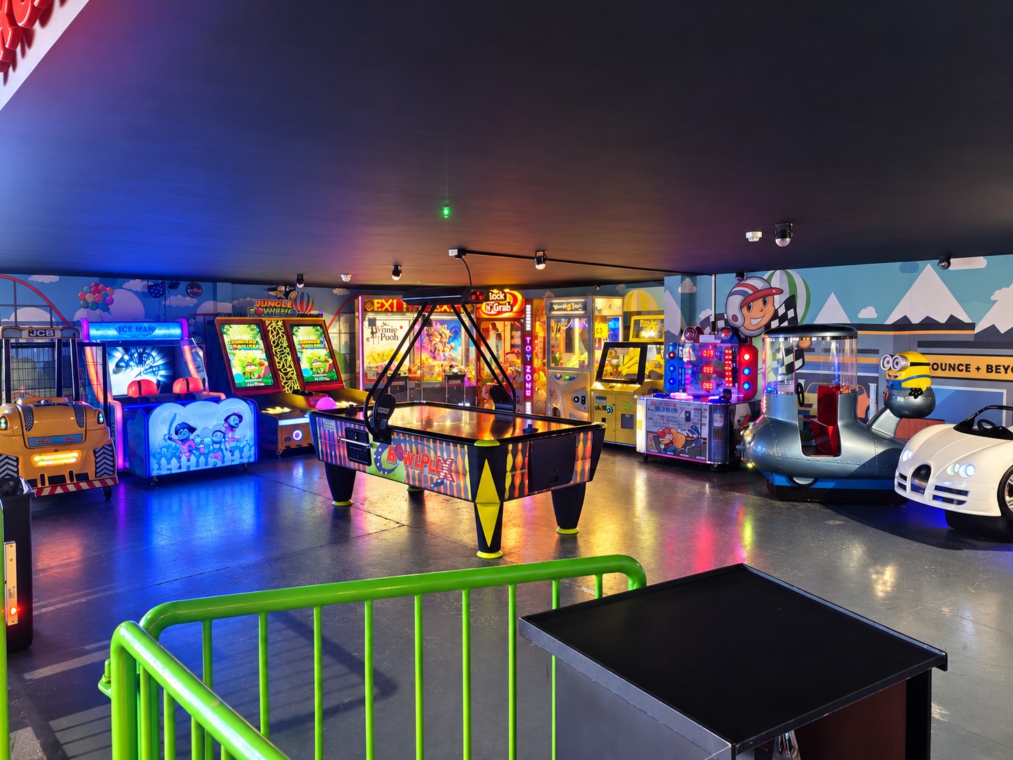 Colourful arcade games at Bounce n Beyond