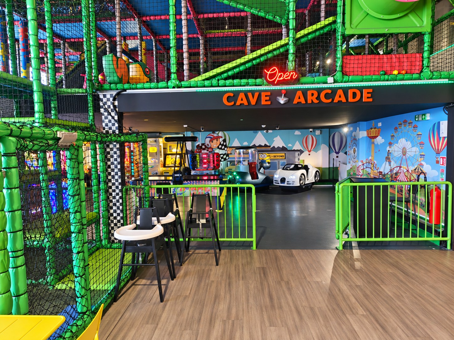 Soft Play and Cave Arcade entrance