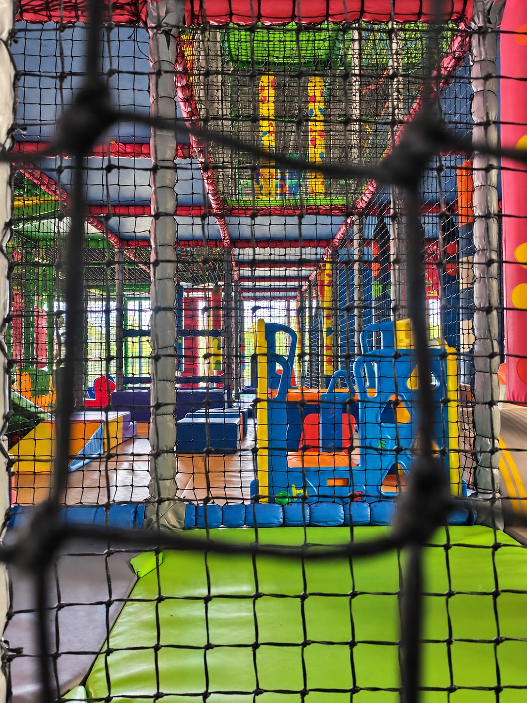 Inside the colourful Soft Play course