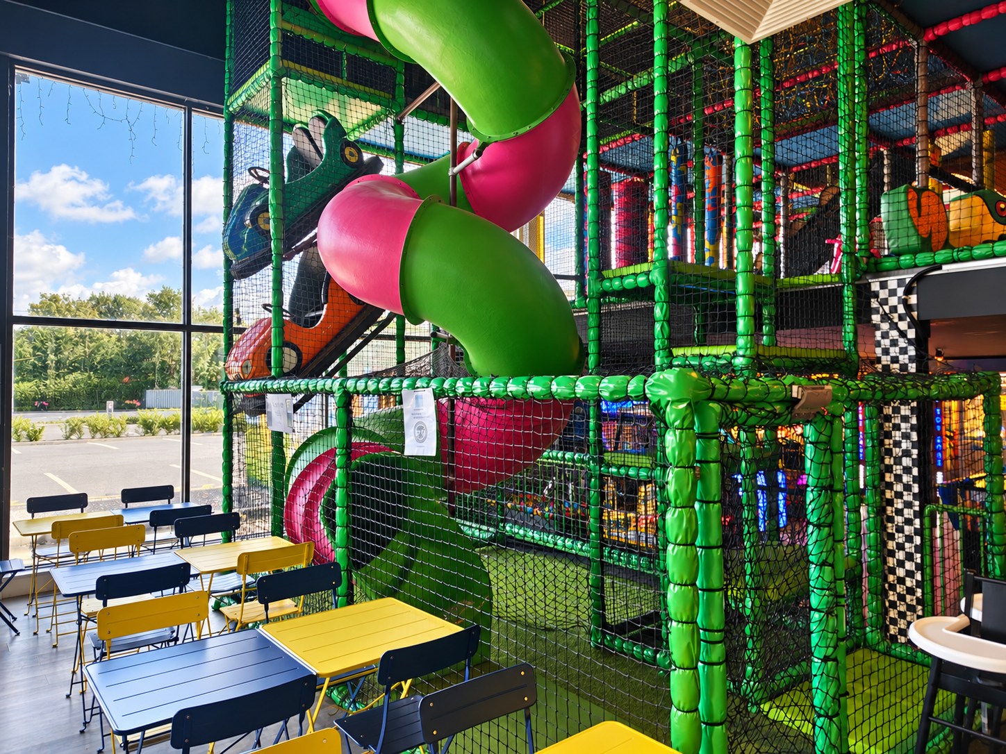 Colourful multi-level Soft Play at Bounce n Beyond